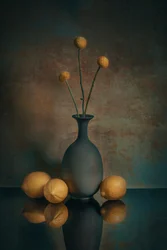Natura morta rustica con limoni