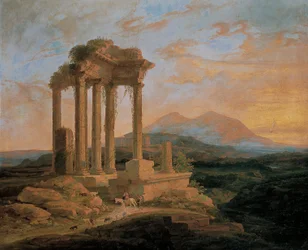 Paesaggio con rovine