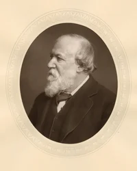 Robert Browning, poeta e drammaturgo inglese, c1880