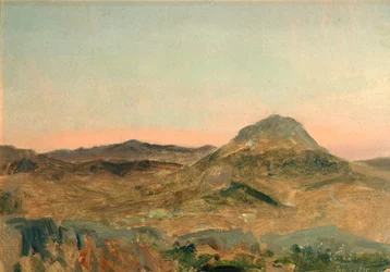 Picco montano greco al crepuscolo