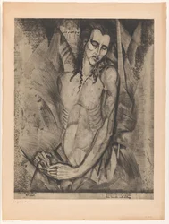 Uomo nudo con occhi chiusi