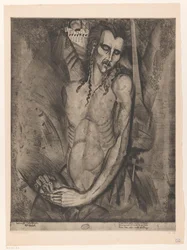 Uomo nudo con occhi chiusi
