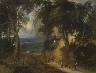 La foresta di Soignes con i venditori del mercato