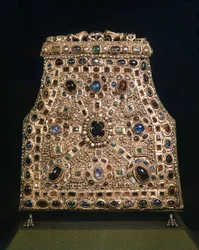 Arte longobarda. Reliquiario del dente di San Giovanni Battista (VIII-IX secolo). Tesoro del Duomo di Monza.