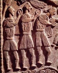Arte longobarda: i re saggi, bassorilievo dall