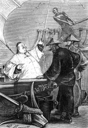 Disegno di Leon Benett, dal libro di Jules Verne 