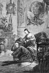 Disegno di Leon Benett, dal libro di Jules Verne “Le tribolazioni di un cinese in Cina” - edizione Hetzel/Voyages Extraordinaires 1879