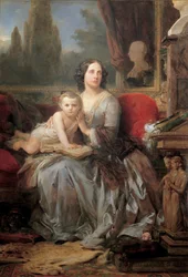 Maria Brignole-Sale, duchessa di Galliera, con il figlio Filippo