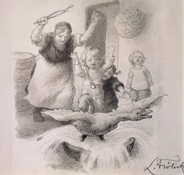 Il brutto anatroccolo, illustrazione per la fiaba di Hans Christian Andersen