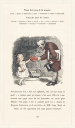 Mademoiselle Lili sa leggere, pagina 40 - Alfabeto di Mademoiselle Lili, di L. Froelich e di un papà (Hetzel stesso). Bibliothèque & Magasin d