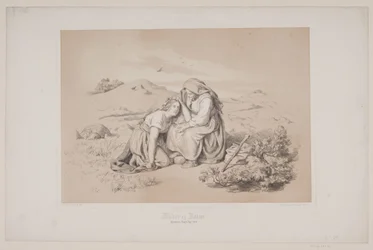 Madre e figlia, pag. 289, illustrazione per "La fuga del cervo" di Christian Winther