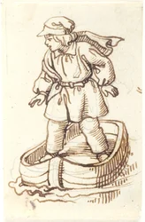 Ragazzo in piedi in una barca