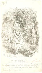 Due piccoli ragazzi offrono frutta a una bambina