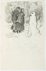 Bozza per illustrazione per Il pupazzo di neve