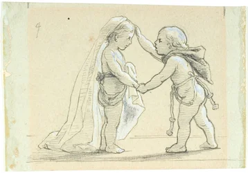 Vignetta con due bambini