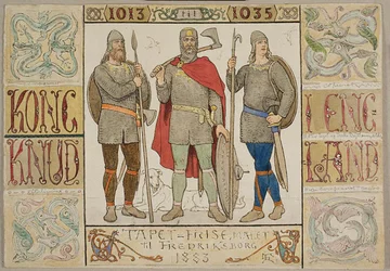 "Fregio da carta da parati, dipinto per Fredriksborg nel 1883"