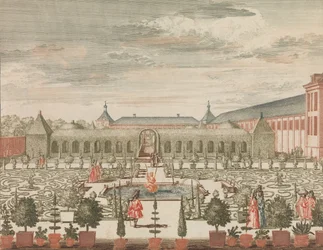Il giardino della regina con il Gabinetto Verde e l
