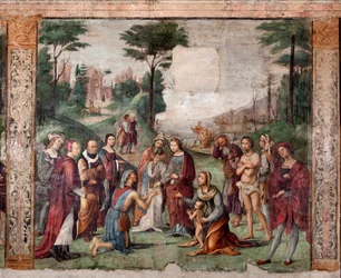 La vita di Santa Cecilia: la Santa dona i suoi beni ai poveri