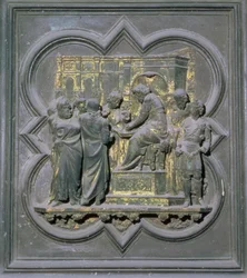 Ponzio Pilato si lava le mani davanti a Cristo, sedicesimo pannello delle Porte Nord del Battistero di San Giovanni, 1403-24