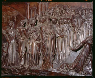 Il Santuario di San Zanobi, dettaglio della folla dal Miracolo del Ragazzo Strozzi