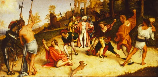 Martirio di Santo Stefano, divisione del Polittico di Martinengo di Lorenzo Lotto