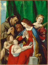 Vergine con bambino, San Francesco, San Giovanni (dipinto su tavola)