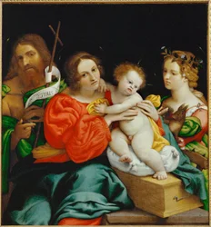 Vergine con bambino e San Giovanni Battista e Santa Caterina d