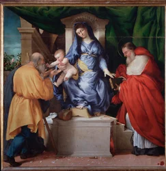 Vergine con bambino con san Girolamo e san Giuseppe (detta Madonna delle Rose)