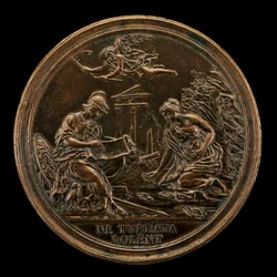 Allegoria con Minerva, Tempo e una Sibilla [retro], 1725