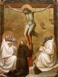 Cristo sulla croce con i Santi Benedetto, Francesco e Romualdo