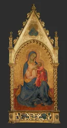 Madonna con bambino, nel medaglione in alto: Dio-Padre ...