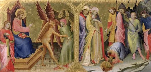San Giacomo e Ermogene e Il martirio di San Giacomo, pannello di predella di un altare per la Cappella Nobili in Santa Maria degli Angeli, Firenze