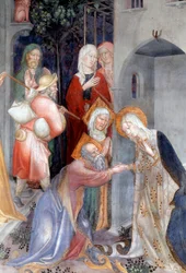 Addio della Vergine a Zaccaria ed Elisabetta (dettaglio)
