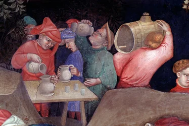 San Giovanni Battista che battezza le folle nel Giordano (dettaglio)