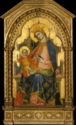 Madonna col Bambino in trono con due donatori, ca. 1360-65