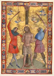 Miniatura da una Mariegola: La Flagellazione, c. 1350-1375