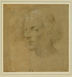 Ritratto di giovane uomo con zucchetto ...