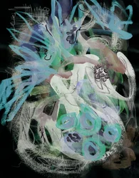 Abstract: Blu malinconico su sfondo scuro