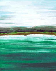 Paesaggio marino verde e sereno