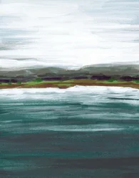 Orizzonte sul lago sereno
