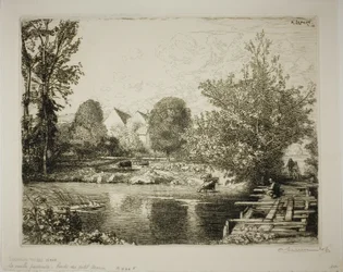 La vecchia passerella, le rive del Petit Morin