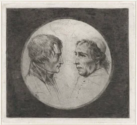 Coclers, L B, Doppio ritratto di Napoleone e Papa Pio VII (ca1805, Rijksmuseum)