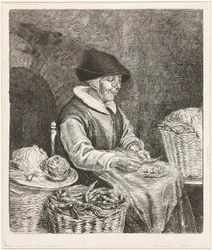 Coclers, L B, Vecchia che intinge i fagioli (1780, Rijksmuseum Amsterdam)