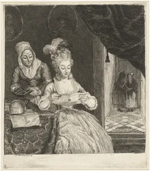 Giovane donna che legge una lettera