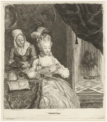 Giovane donna che legge una lettera