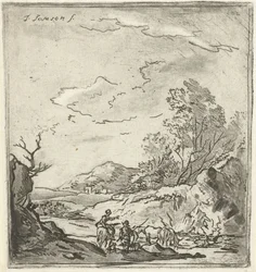 Paesaggio con cavaliere e pastore