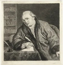 Ritratto del compositore e incisore Johan Antoni Kauclitz Colizzi 1742-1808, anni 1780