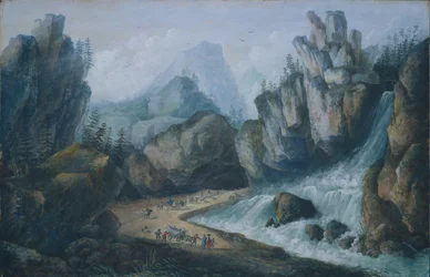 Torrente e cascata nelle Alpi, 1792