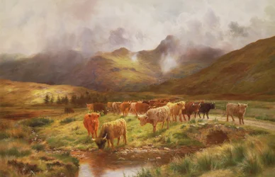 Una mandria delle Highlands a Strathfillan, Perthshire