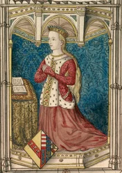 Disegno della vetrata di Yolande d